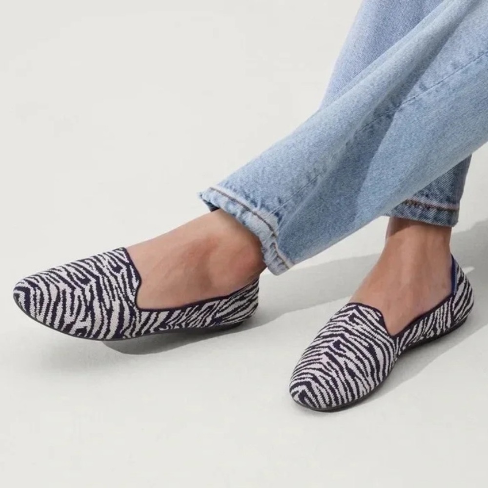 Rothy’s Loafer blue white zebra. GUC 10.5.